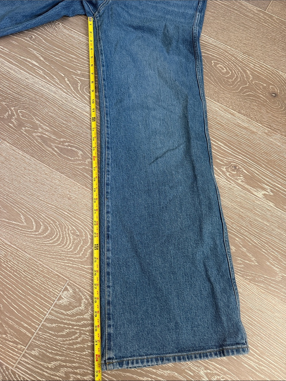 Sezane High-Rise Wide-Leg Jeans in Blue Denim - Picture 5 of 8